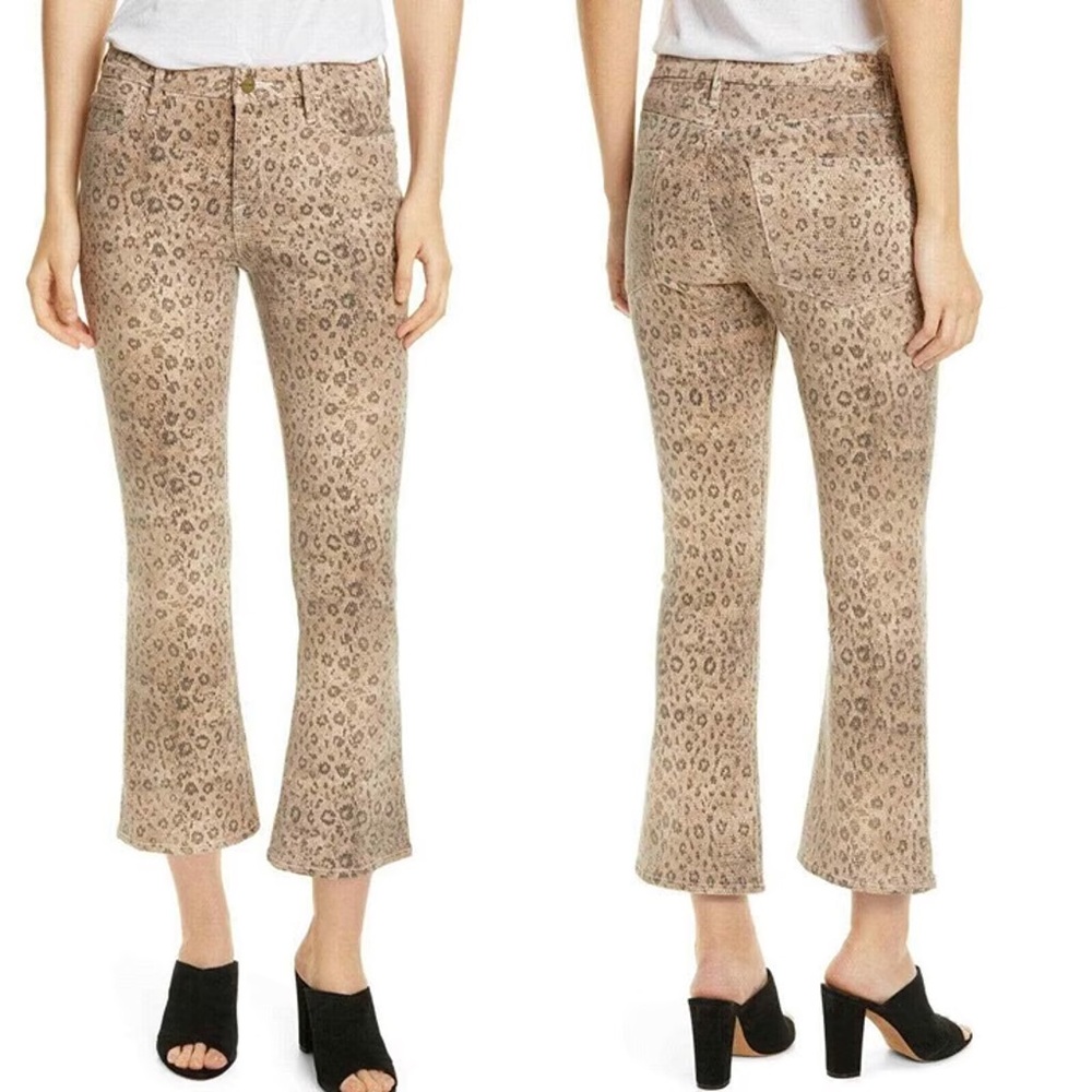 Frame Le Crop Mini Boot Python Jeans Size 25 - image 1